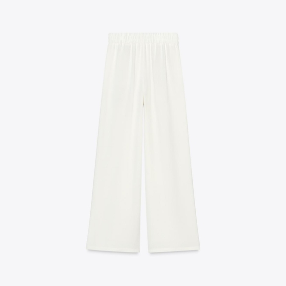 ZARA 2 PIECES SET GATHERED KIMONO SHIRT AND CREPE WIDE LEG PANTS SIZE XS/S - Picture 14 of 15